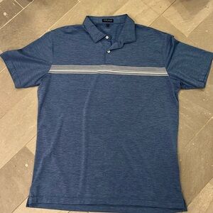 Peter Millar Crown Crafted Men’s XL 2 Botton Blue Polo